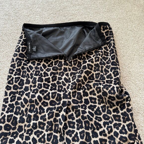 Liz Claiborne Career Leopard Print Lined Midi Skirt Staight Women's Size 8 - Picture 6 of 9